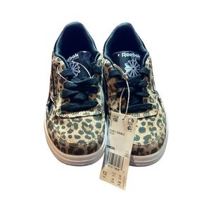Reebok Girls Club C Double Sneaker Sahara/Core Black – Size 12 (Little Kid)